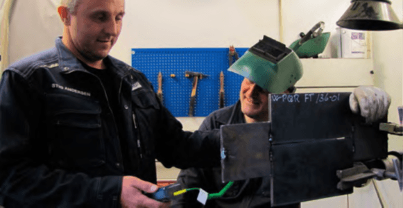 NDE Inspector at Work